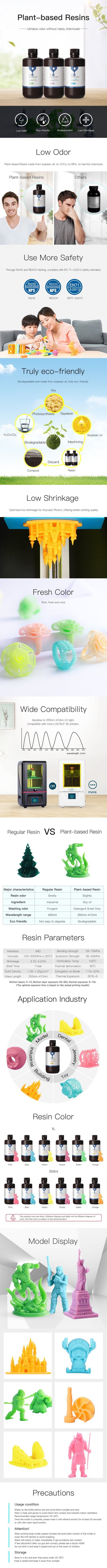 Anycubic Plantebaseret UV Resin